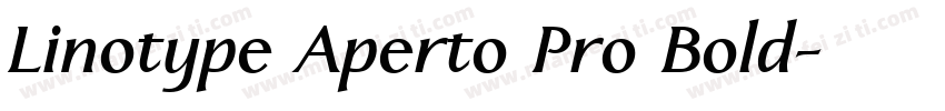 Linotype Aperto Pro Bold字体转换